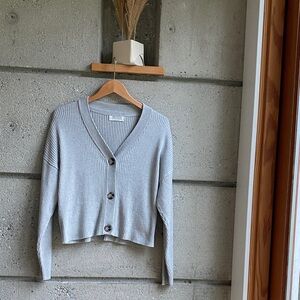 Brunette the Label “Best Friend” Ribbed Knit Cardigan